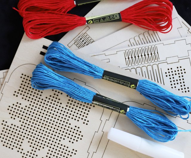 木製ボード刺繍ジュエリーボックス DIY セット木製刺繍