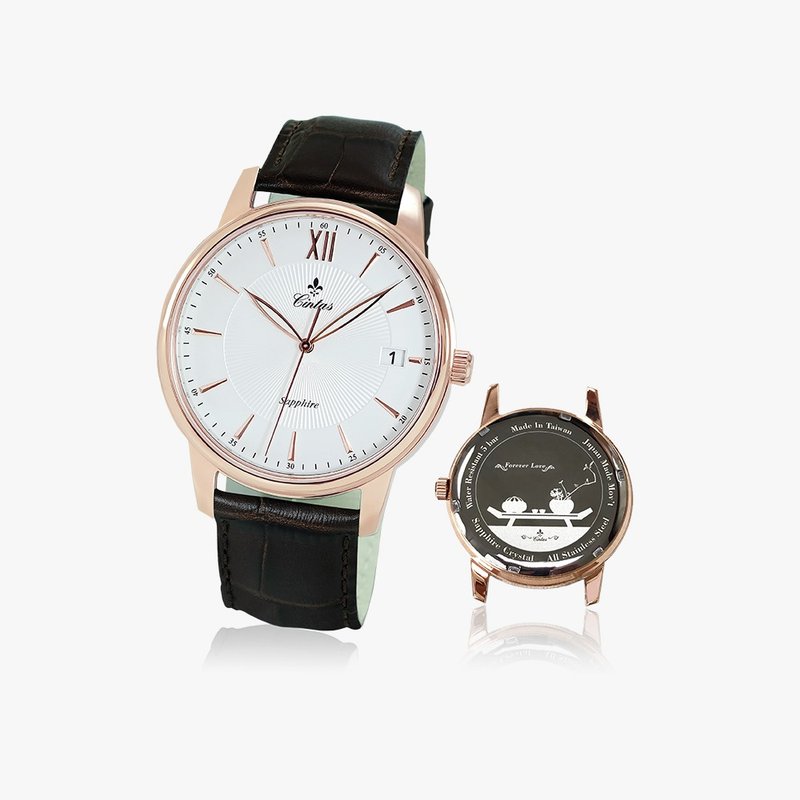 【Cintas Watch】41 mm 8207 MRG 玫瑰金色 (底蓋設計訂製) - 男錶/中性錶 - 不鏽鋼 