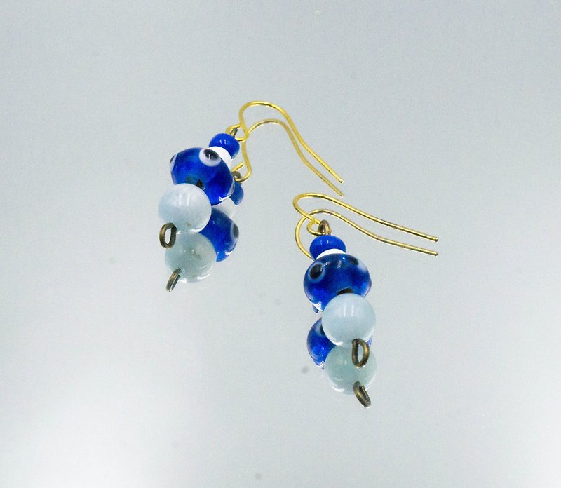 Turkish glass earrings - Earrings & Clip-ons - Colored Glass Blue