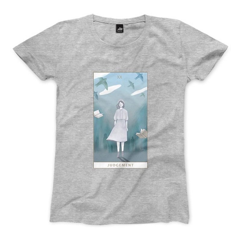 XX | Judgement - Deep Heather Grey - Women's T-Shirt - เสื้อยืดผู้หญิง - ผ้าฝ้าย/ผ้าลินิน 
