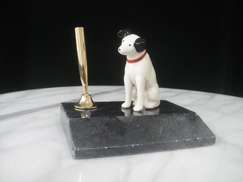 【老時光 OLD-TIME】早期二手VICTOR-NIPPER勝利犬筆座 - 擺飾/家飾品 - 其他材質 多色