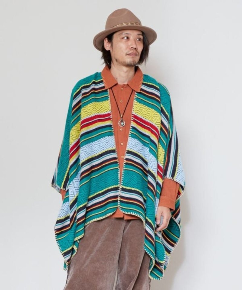 [Hot sale in stock] Mexican multi-functional atmosphere blouse and poncho (3 colors) CSNP4303 - Men's Sweaters - Other Materials 