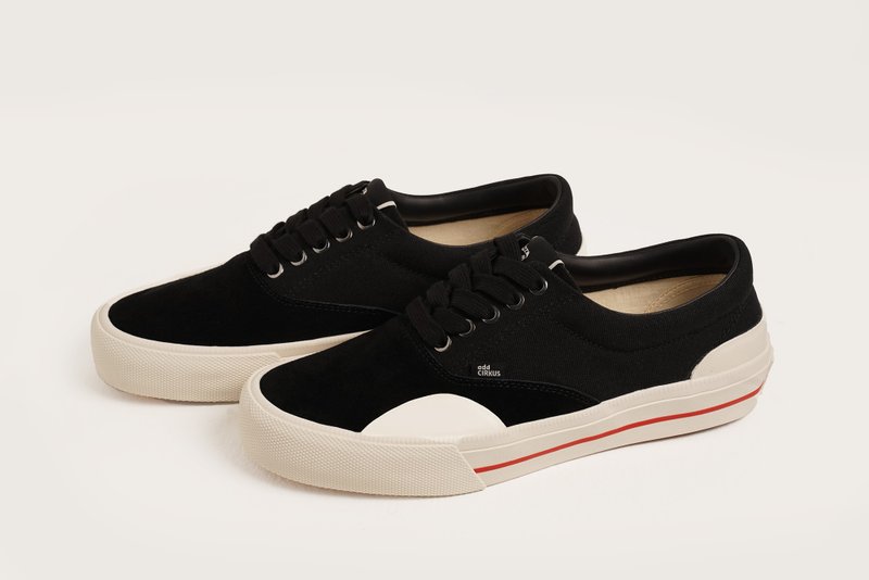 odd CIRKUS SEESAW CVO -BLACK SUEDE - รองเท้าลำลองผู้ชาย - ยาง สีดำ