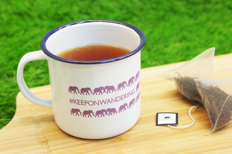 #KEEPONWANDERING Purple Elephant Steel Cup (Enamel Cup/Mug) - Mugs - Enamel Purple