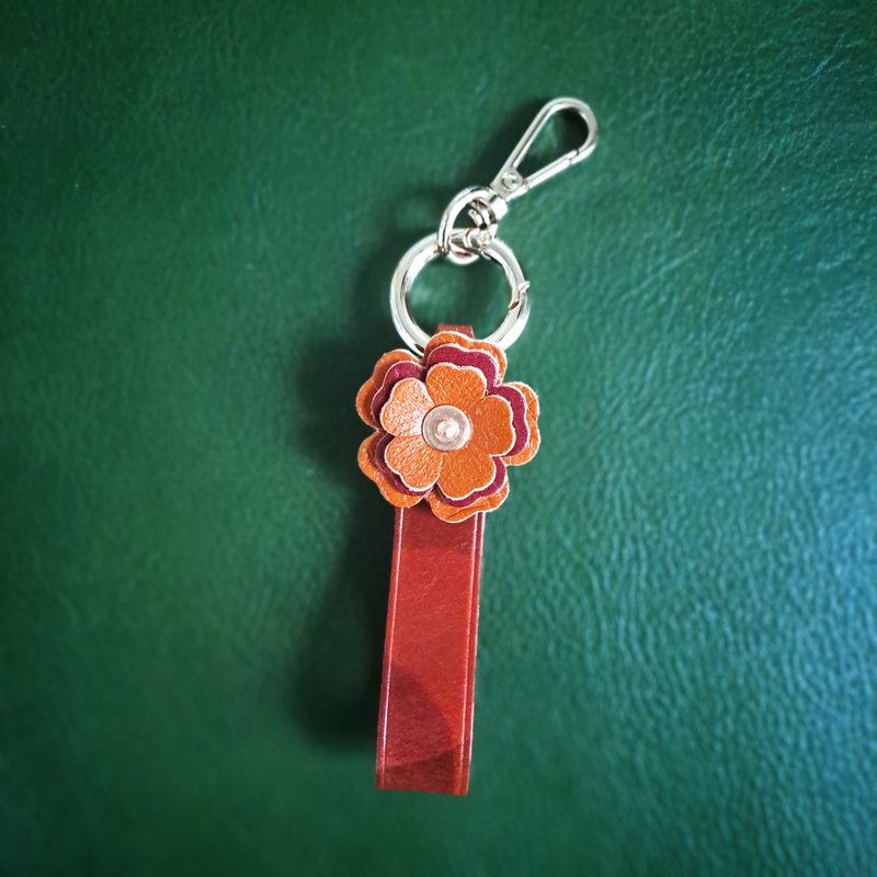 【花時間/暖曦】植鞣皮革鑰匙圈/吊飾【聖誕節禮物】 - 鑰匙圈/鑰匙包 - 真皮 