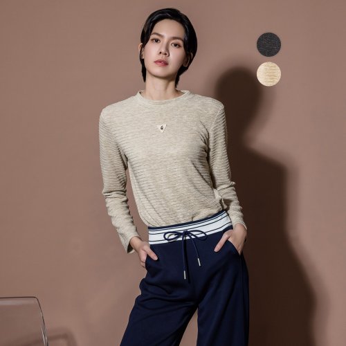 MEDUSA LADY 【MEDUSA】紋理三角patch內搭上衣-2色(M-2L) | 女休閒上衣