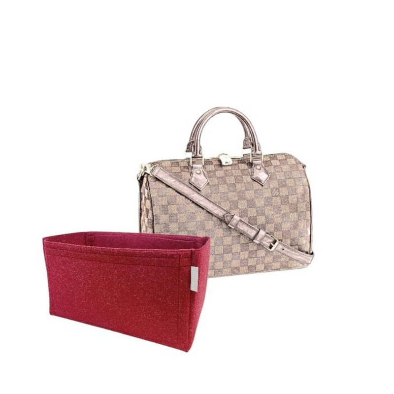 【香港製造|韓國絨布】手製內袋 Bag Organizer - LV Speedy 30 - 化妝包/收納袋 - 其他材質 多色