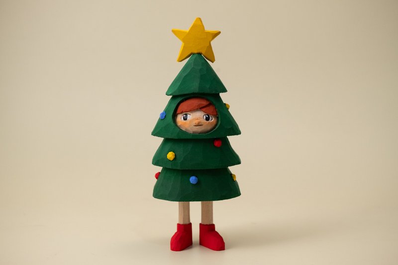 Uni 聖誕樹 - 公仔/玩偶 - 木頭 綠色