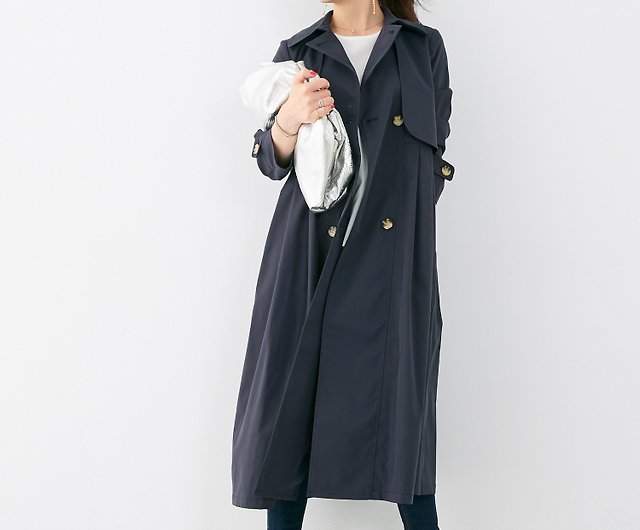 Trench Coat Back Tiered Pleated Design, Zara Trench Coat With Pleated Back