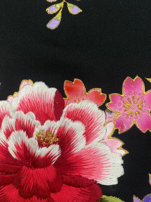 色打掛からつくるアートパネル vintage 刺繍着物 和モダン 和風