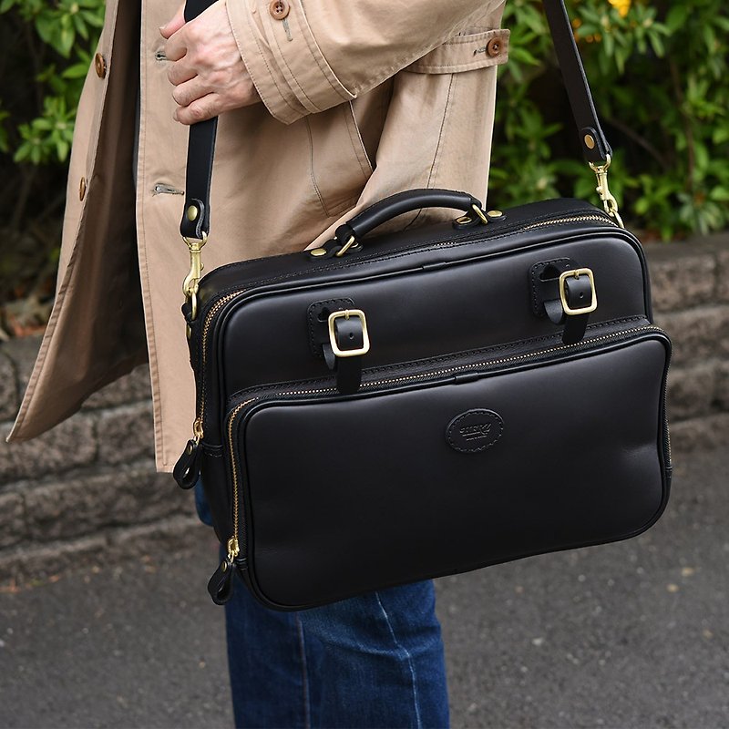 Japanese craftsman handmade leather dual-purpose business briefcase (BF-20) LL - 5 colors in total - กระเป๋าเอกสาร - วัสดุอื่นๆ หลากหลายสี