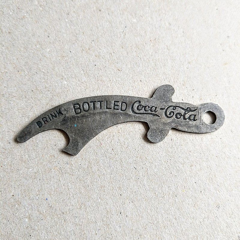 Old American | Coca-Cola Scimitar Shaped Bottle Opener/Can Opener/Key Ring - Bottle & Can Openers - Other Metals Silver