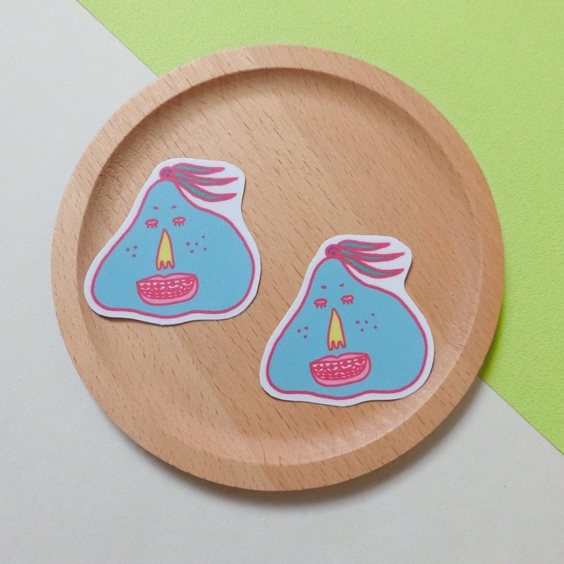 牽牛花花 / 小貼紙 - 貼紙 - 紙 藍色