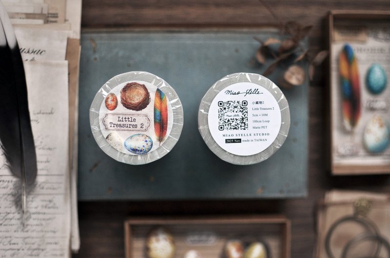 小藏物2 霧面PET紙膠帶– 5cm - 紙膠帶/和紙/PET - 塑膠 多色