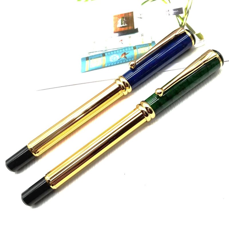 Metal Plum Blossom Tube Multi-Color Ballpoint Pen German Schmidt 888F Refill Tiger Crane - Rollerball Pens - Other Metals 