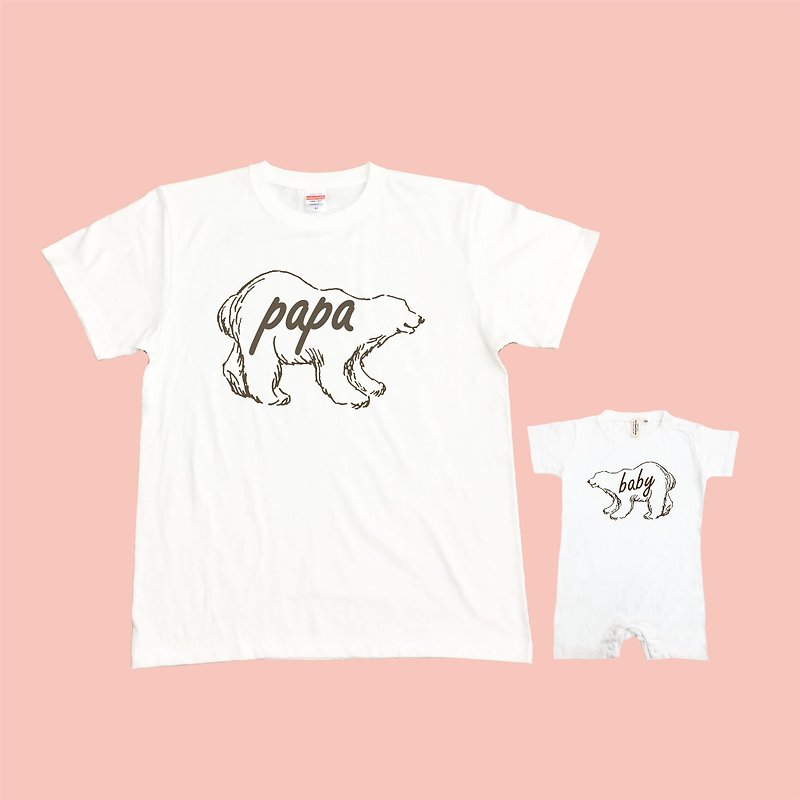[Customized gifts] Bear parent-child outfit set (two-in/three-in/four-in) - อื่นๆ - ผ้าฝ้าย/ผ้าลินิน 