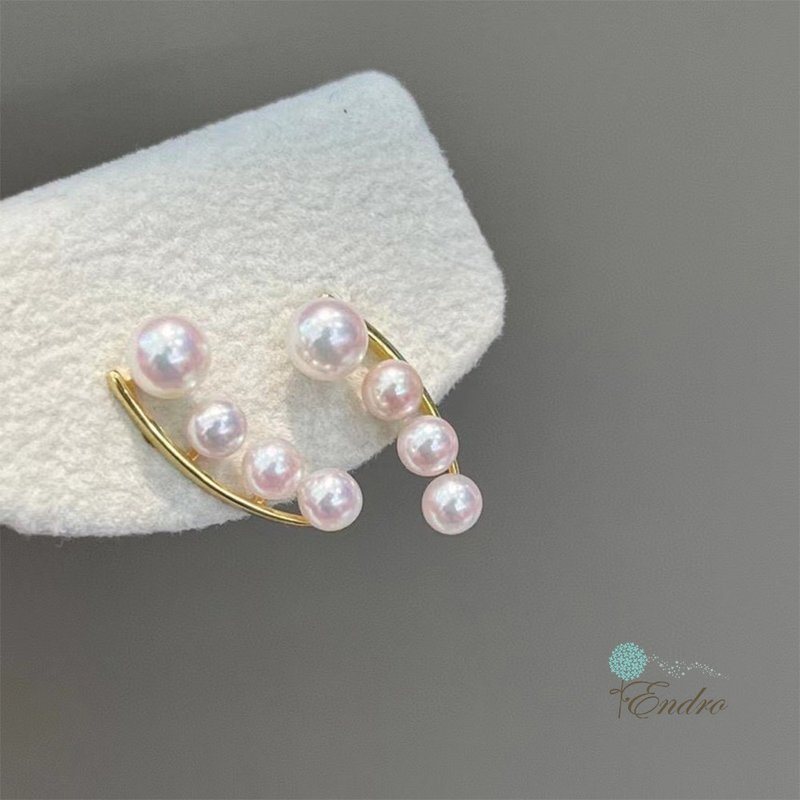 ENDRO ACC 18K Lyra AKOYA Pearl Earrings - ต่างหู - ไข่มุก หลากหลายสี