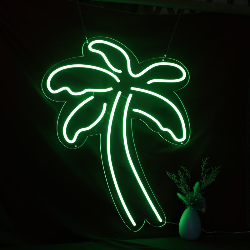 椰子樹霓虹燈LED發光字Neon Sign裝飾廣告招牌客制化Logo裝飾夜燈 - 燈具/燈飾 - 壓克力 透明