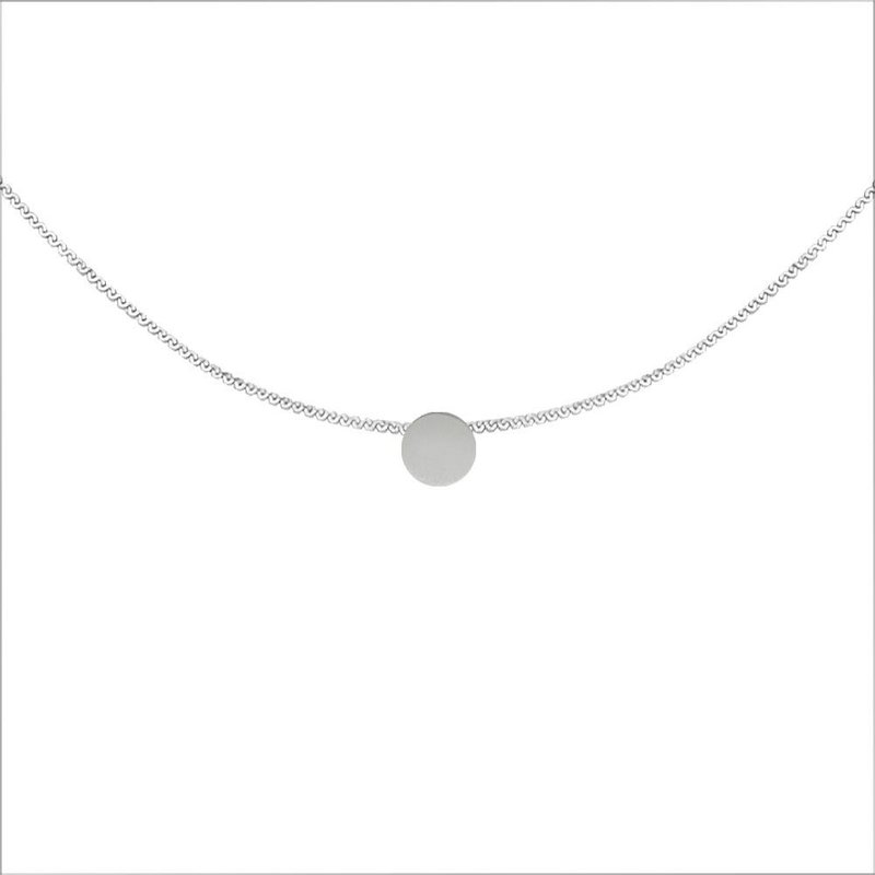 Three-dimensional small disc steel necklace-steel - Necklaces - Stainless Steel Transparent