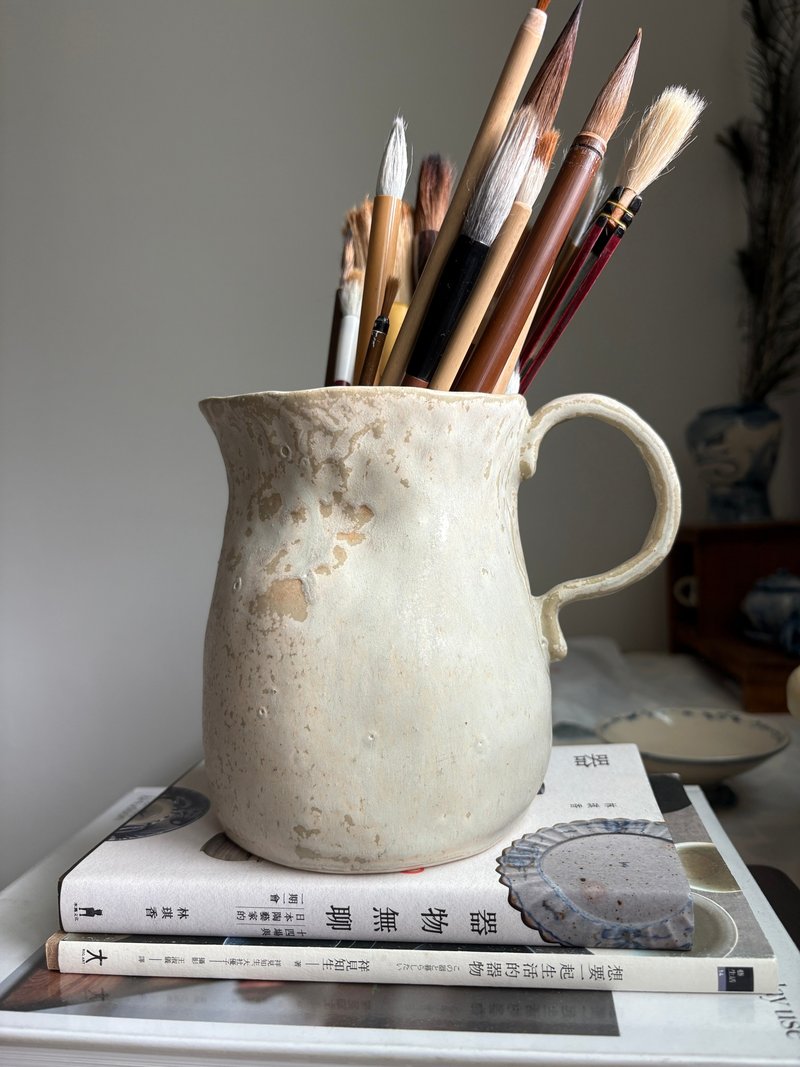 玉露初零 手捏陶 花器 12 x 14 cm - 花瓶/花器 - 陶 