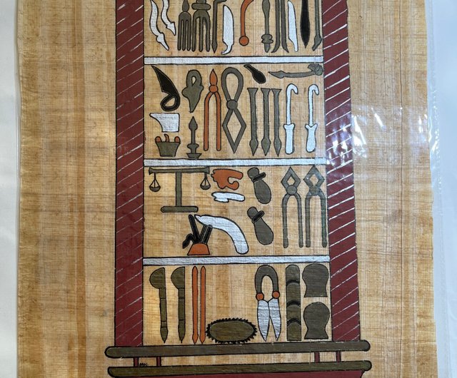 エジプトのパピルス絵画 - 古代エジプトの文書と絵画 (複数の