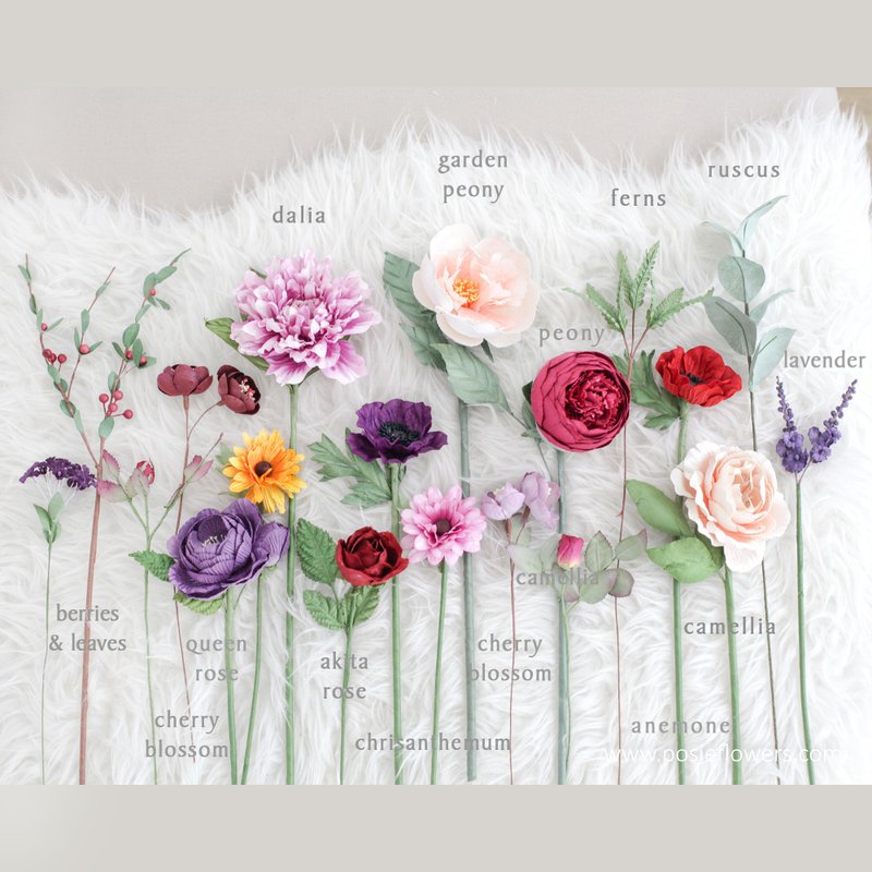 LAST KISS | Paper Flower Bridal Bouquet - 木工/竹藝/紙雕 - 紙 紫色