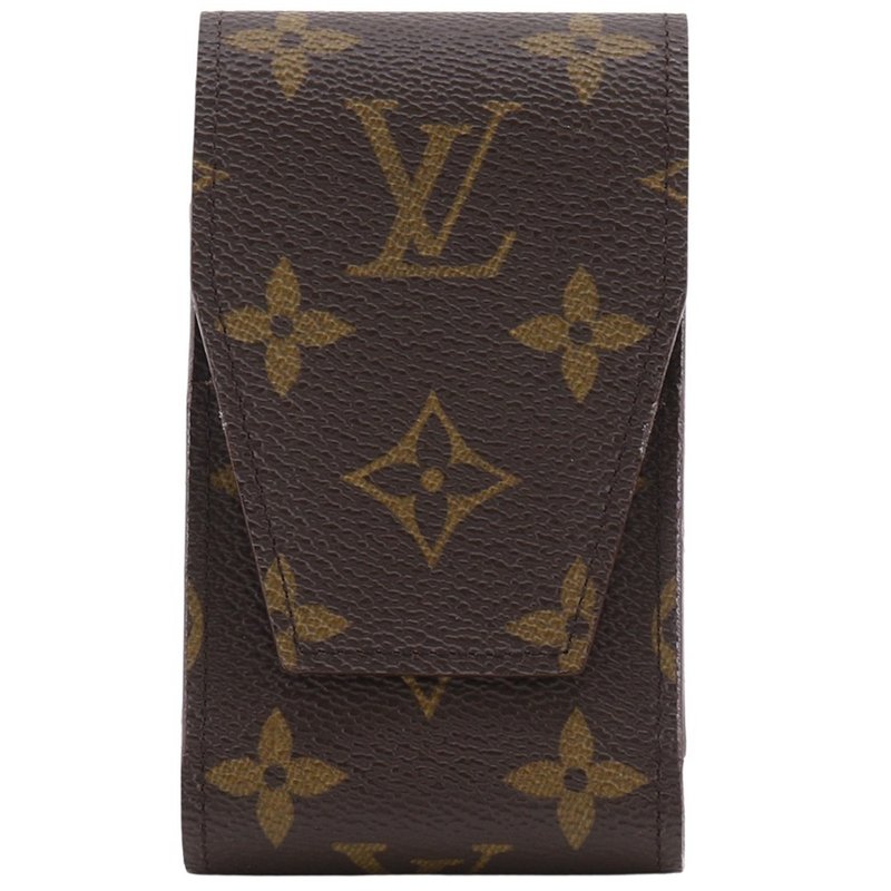 【日本直送】ルイ・ヴィトン LOUIS VUITTON エテュイシガレット  シガレットケース M63024 モノグラムキャンバス 茶 MI0916 【中古】 - 其他 - 人造皮革 咖啡色