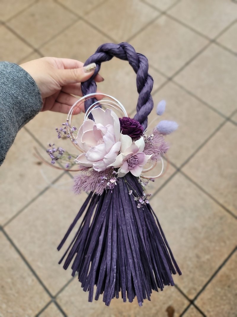 【花開富貴】紫色富貴注連繩 - 乾花/永生花 - 植物．花 紫色