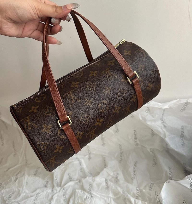 中古包 LV路易威登 罕有小尺寸紅皮水桶包 - 手提包/手提袋 - 其他材質 咖啡色