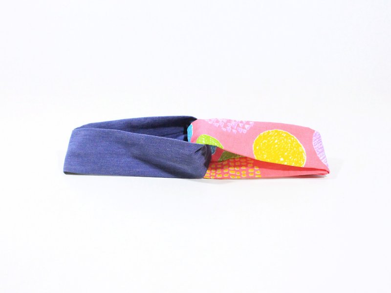 【The MAMA's Closet】Cat With Circle / Headband (Pink) - Hair Accessories - Cotton & Hemp Multicolor