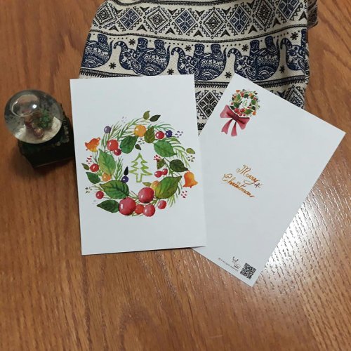 紋秀設計winshowdesign 心花怒放聖誕明信片B款單張35或三張100元或五張150元
