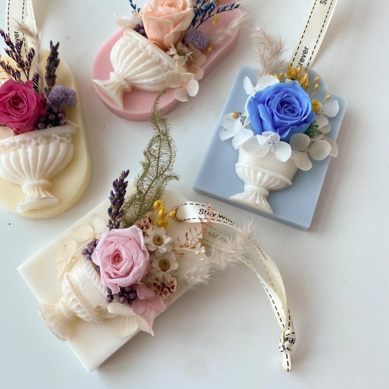 永生花香氛花磚(成品2塊) + 小熊茶蠟(成品2個)體驗【1人成團】 - 蠟燭/香氛/調香 - 蠟 