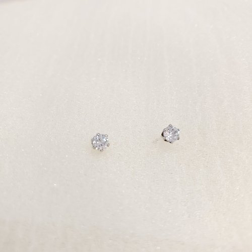 LYNLI Jewelry 【耳環】純銀-鋯石小耳針-母親節/畢業禮物/情人節禮物