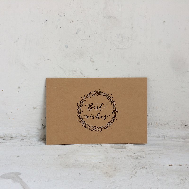 cottontail // Best wishes // calligraphy postcard - Cards & Postcards - Paper Brown