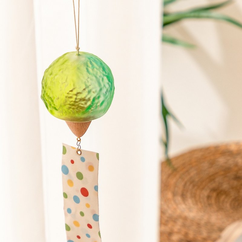 冰淇淋風鈴 | 琉璃+櫸木 | 地球色 - 裝飾/擺設  - 琉璃 綠色