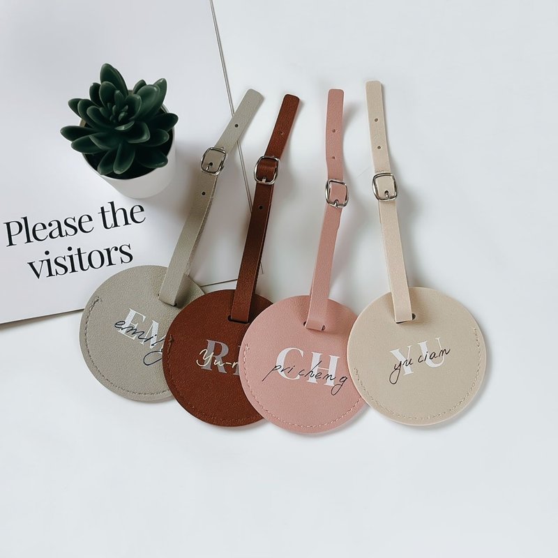 Color printed leather tag to prevent loss meal bag tag school bag tag bag hanging pendant leather pendant - Other - Faux Leather 