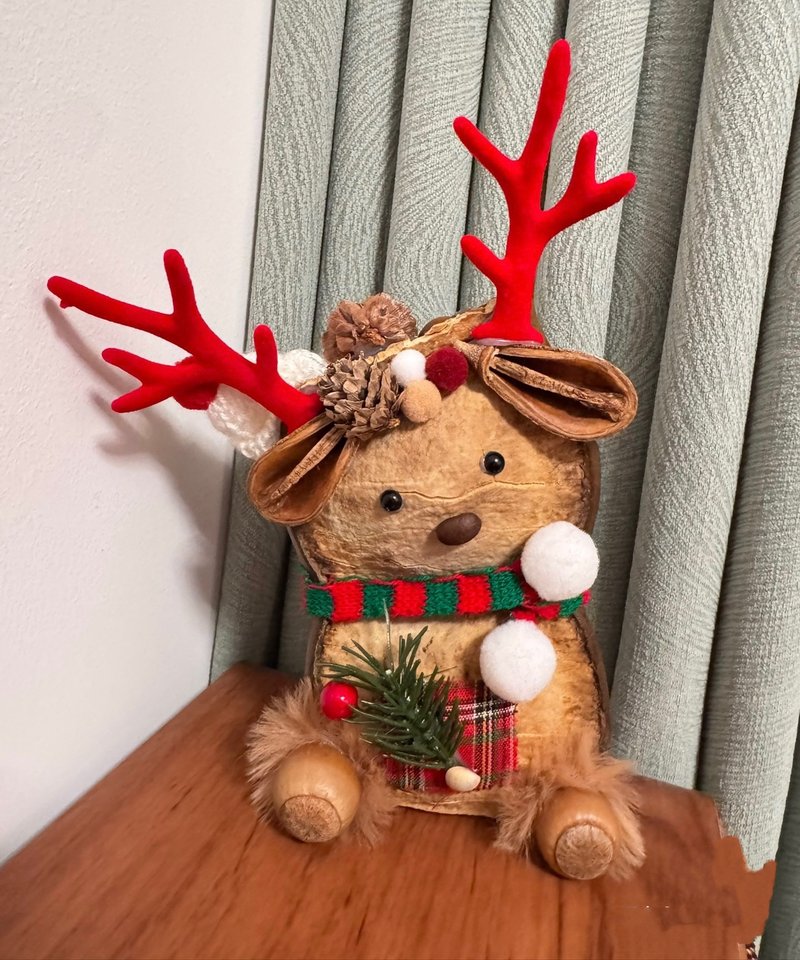 聖誕麋鹿掛件-天然榼藤豆莢種子 - 吊飾/掛飾 - 植物．花 