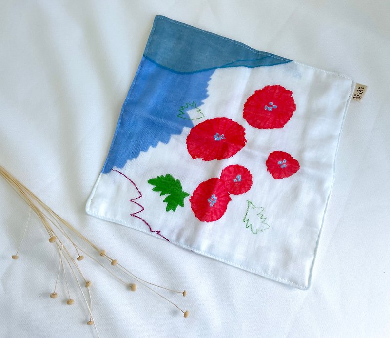 Japanese quadruple handkerchief - Handkerchiefs & Pocket Squares - Cotton & Hemp Pink