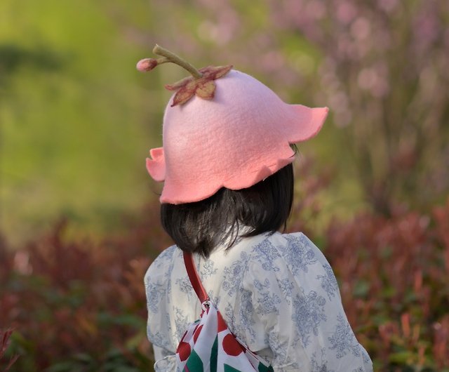 きのこドリームウールフェルト手作り秋冬暖かい桜大人の子供桃の花