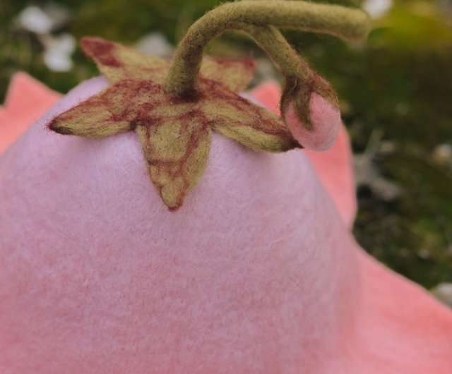 Cute Cherry Blossom Hat - Wool - Pink - 4 Sizes Available