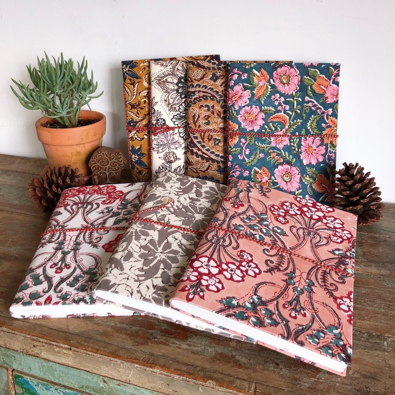 【Bidala】Indian Hand Block Print Note Books - Notebooks & Journals - Paper Multicolor