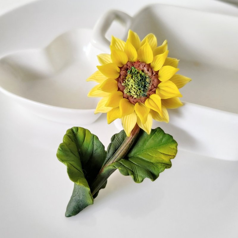 Sunflower Magnet ATO11 Handmade Clay Creative Ornaments - Magnets - Clay 