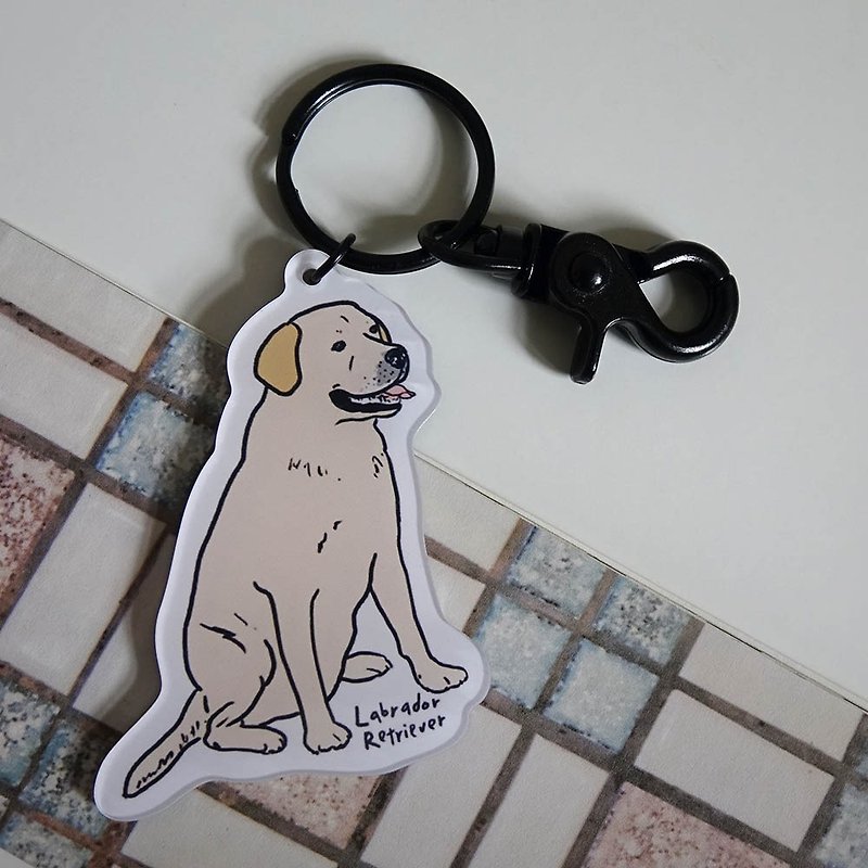 [Fast Shipping] Labrador Keychain - ที่ห้อยกุญแจ - อะคริลิค สีกากี