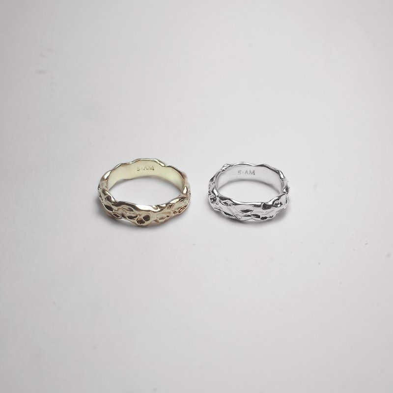 【Sea Erosion】Sterling Silver / Brass Ring - แหวนทั่วไป - เงินแท้ สีเงิน