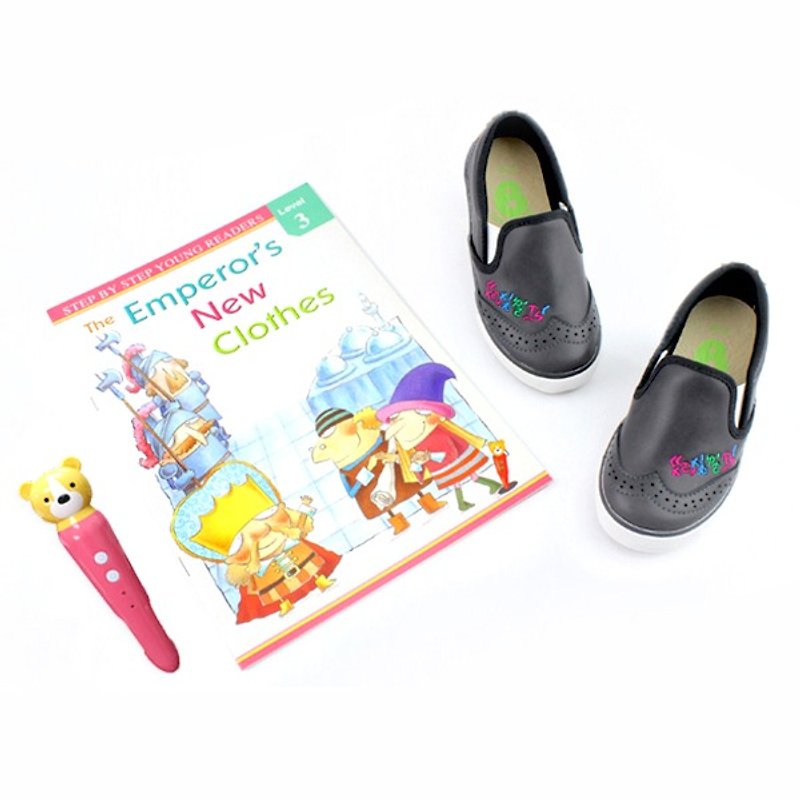 Oxford shoes color black, the price includes the shoes and English readers - Kids' Shoes - Genuine Leather Gray