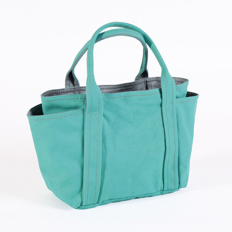 Magnetic Button - Canvas Universal Tote - Light Green Pine (Small) - กระเป๋าถือ - ผ้าฝ้าย/ผ้าลินิน สีเขียว