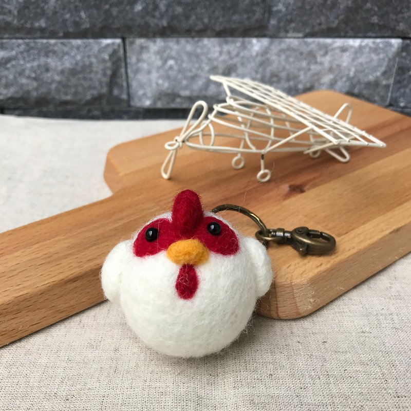 "Rooster" key ring - Keychains - Wool White