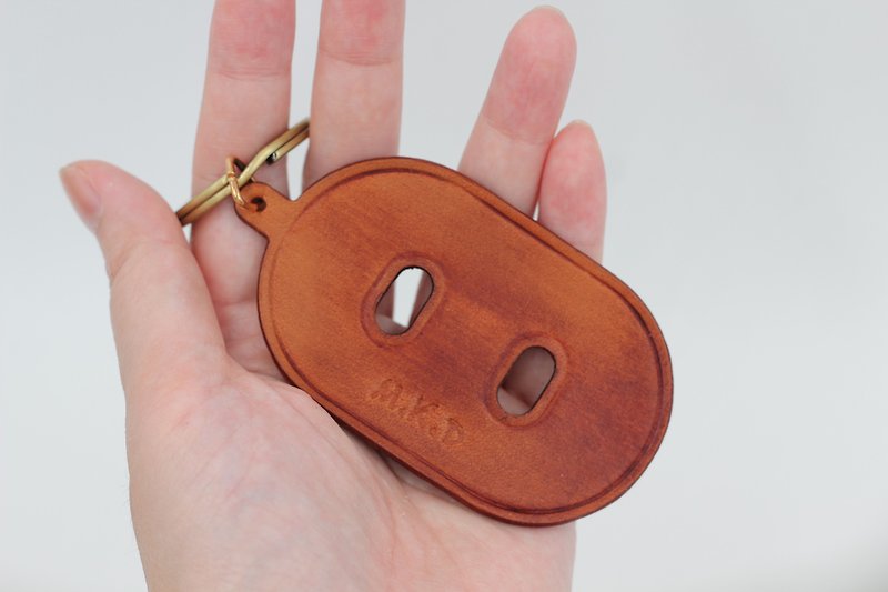 客製化禮物 鑰匙圈 豬豬鼻 - 鑰匙圈/鎖匙扣 - 真皮 