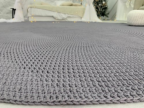 Rufiki-Masters 個性化鉤針圓形地毯定制尺寸鉤針手工地毯