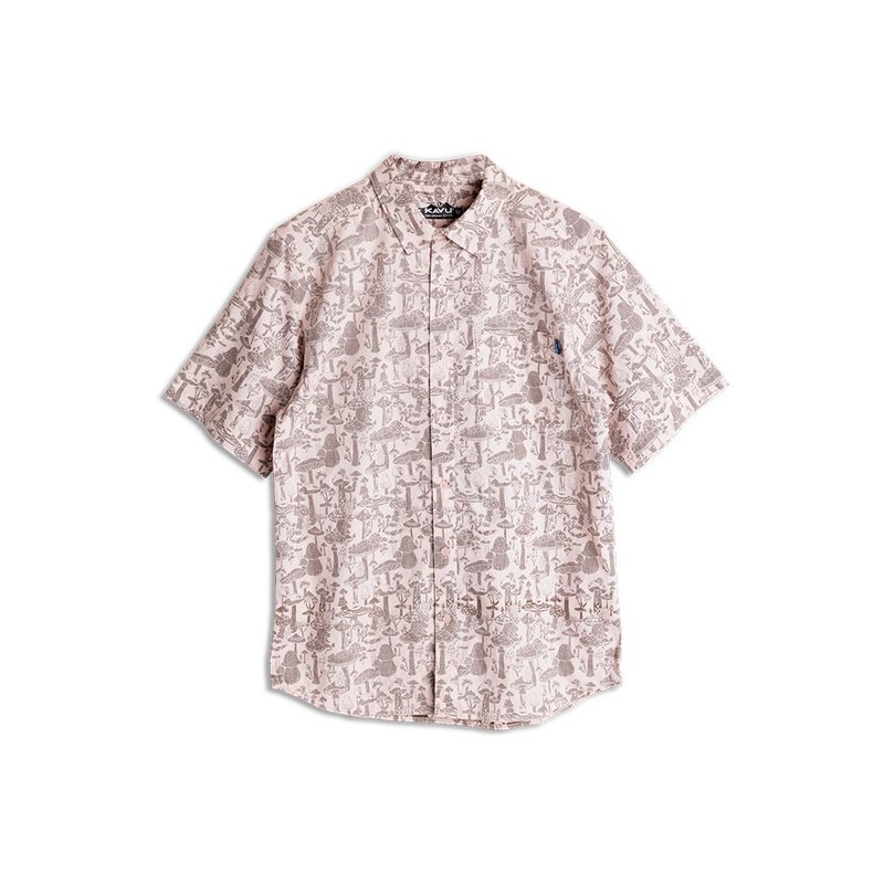 【KAVU】Topspot 舒適棉短袖休閒襯衫 真菌是我 #5221 - 男襯衫/休閒襯衫 - 棉．麻 多色